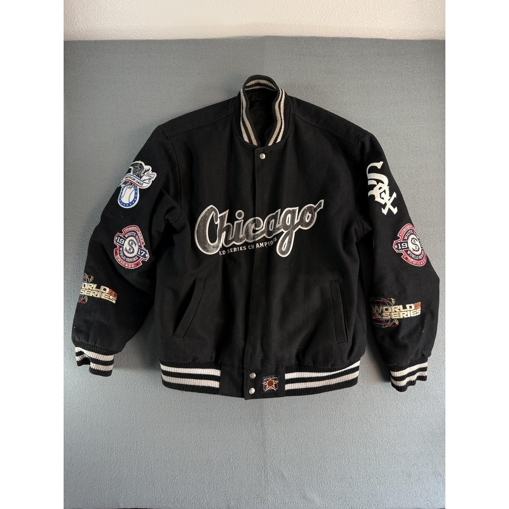 Chicago White Sox 2005 World Series Varsity Jacket Mens L Black MLB Baseball